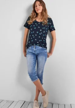 T-Shirt Mit Minimalmuster