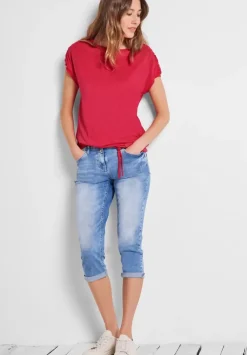 T-Shirt Mit Raffdetails