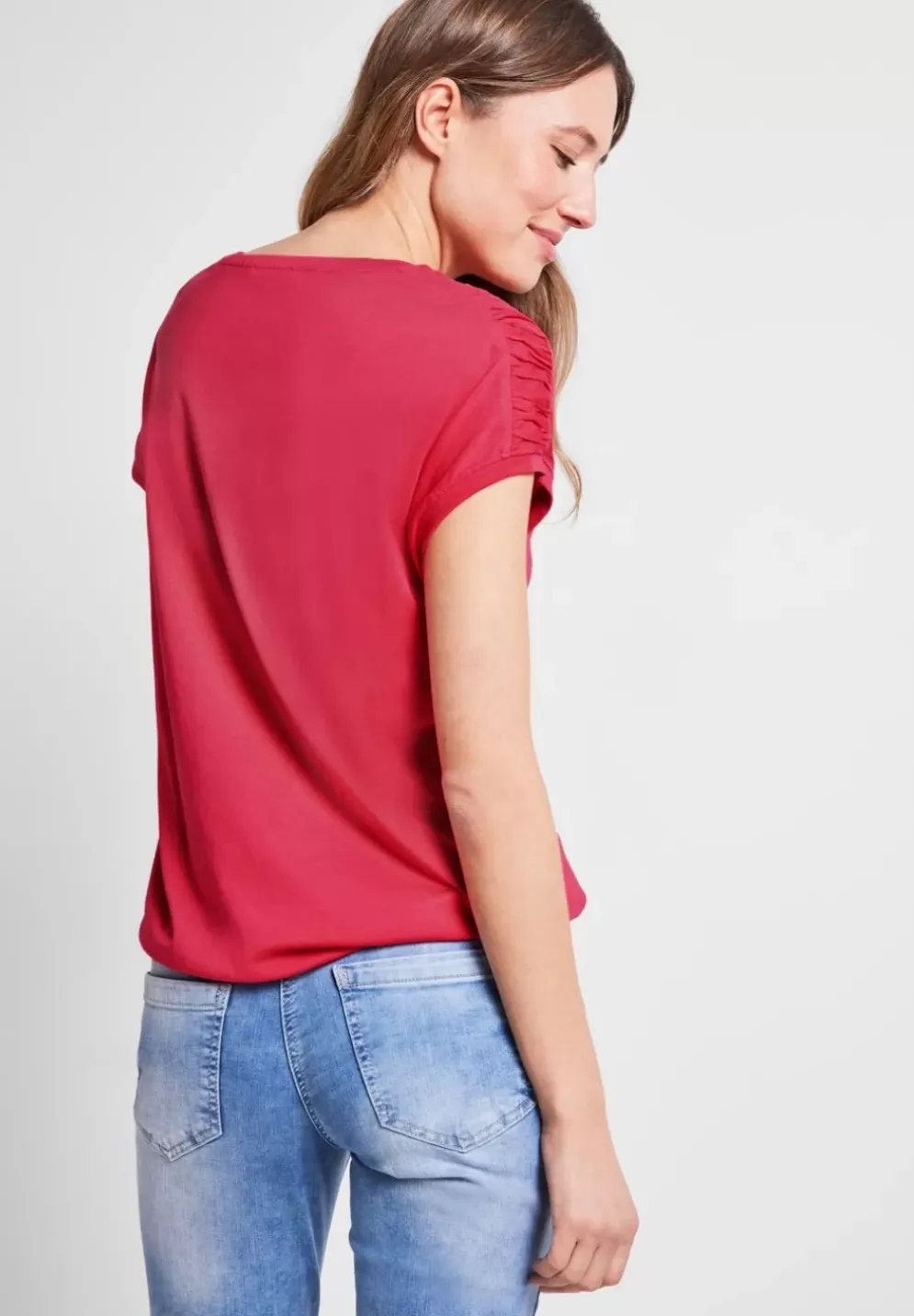 T-Shirt Mit Raffdetails