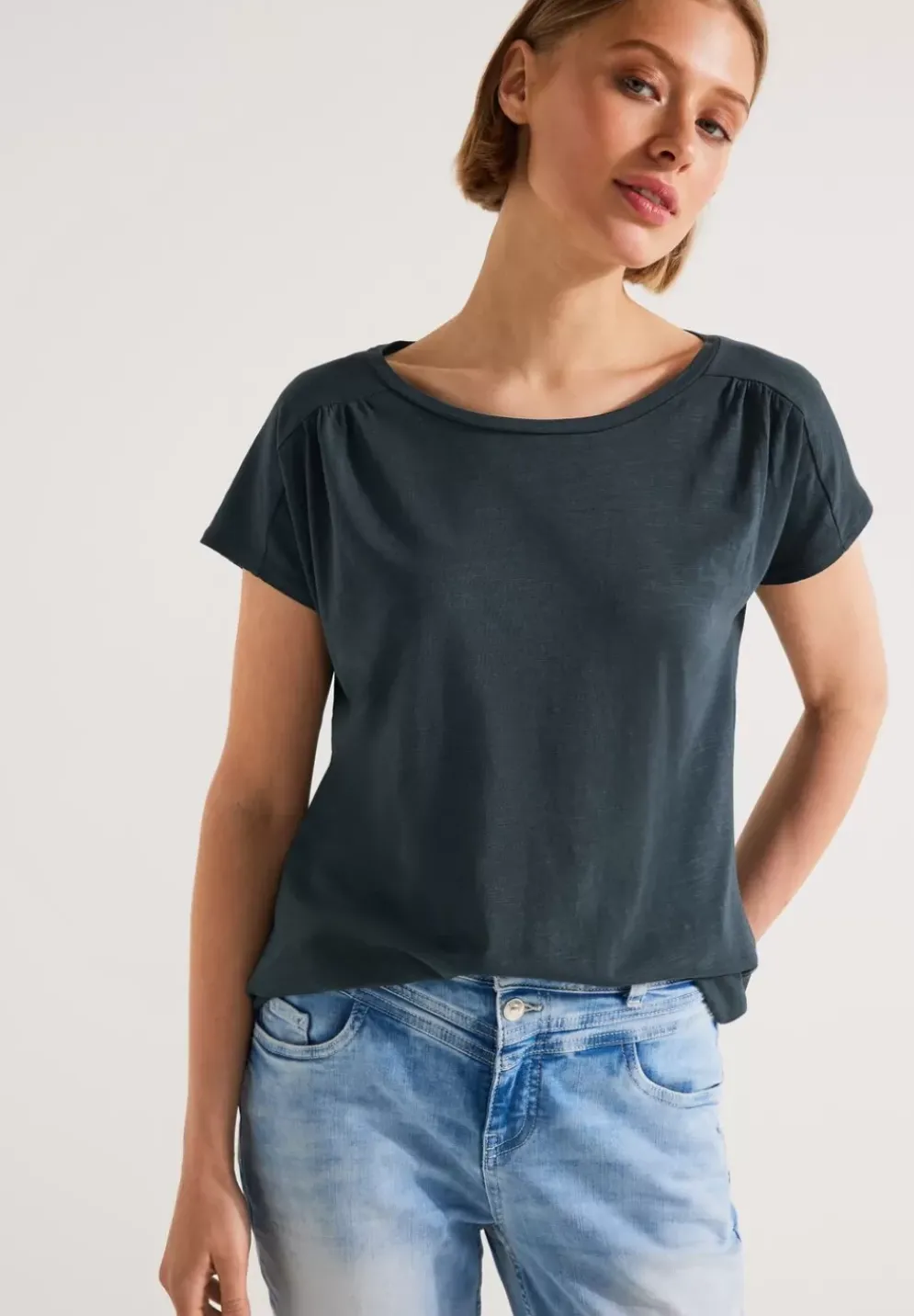 T-Shirt Mit Raffungen