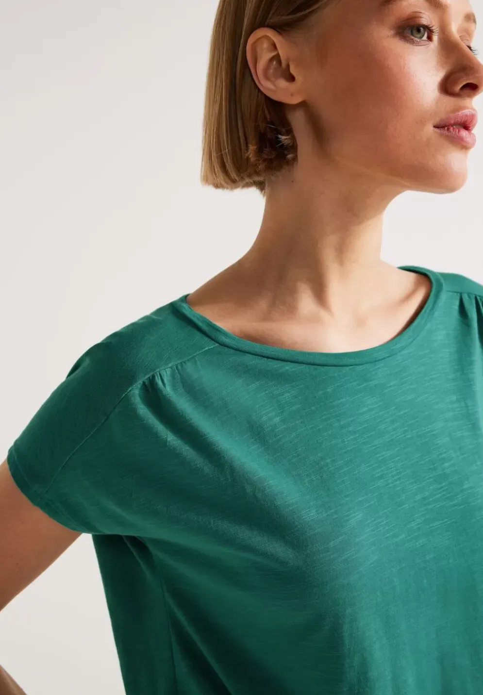 T-Shirt Mit Raffungen