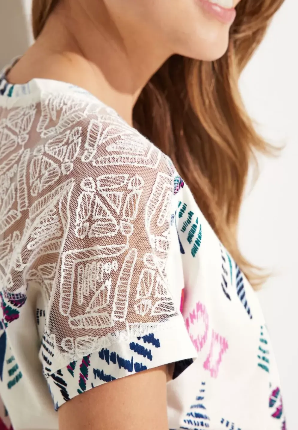 T-Shirt Mit Rhombus Print