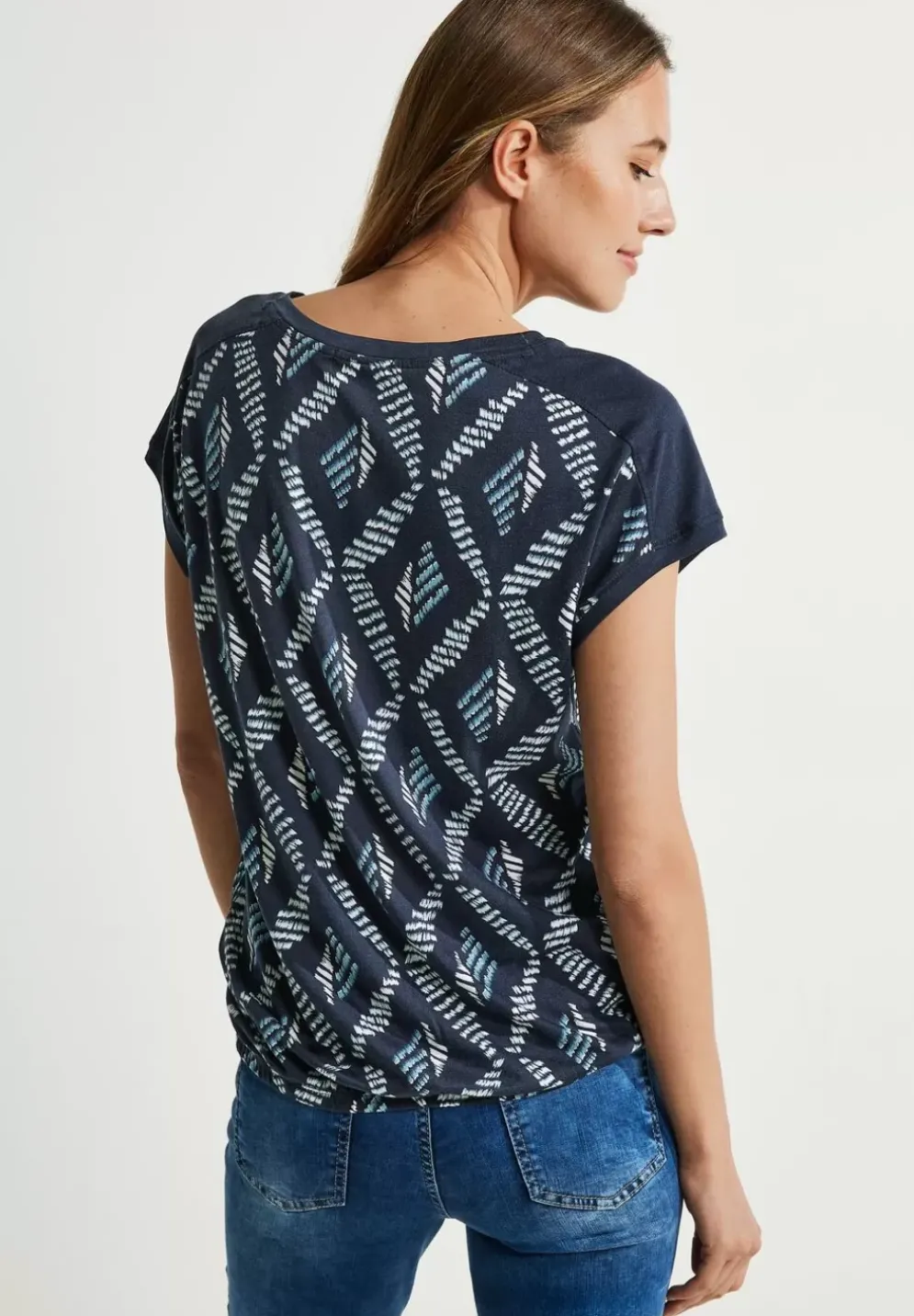 T-Shirt Mit Rhombus Print