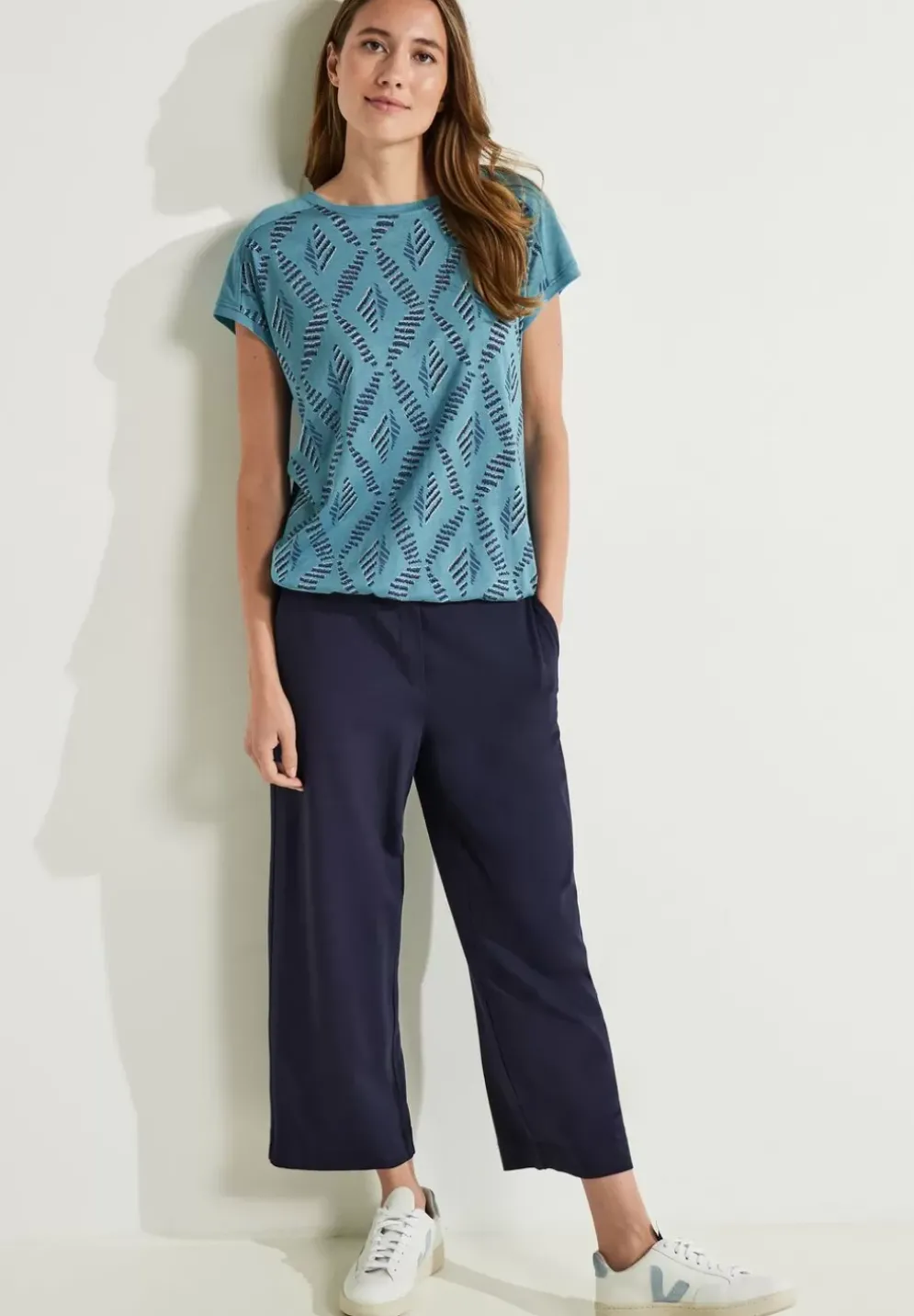 T-Shirt Mit Rhombus Print