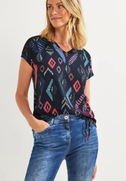 T-Shirt Mit Rhombus Print