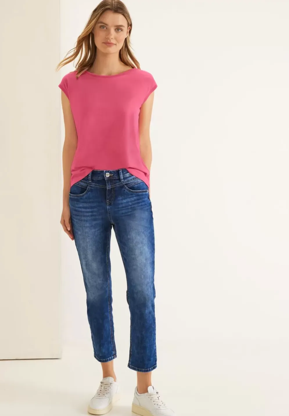 T-Shirt Mit Rippdetail