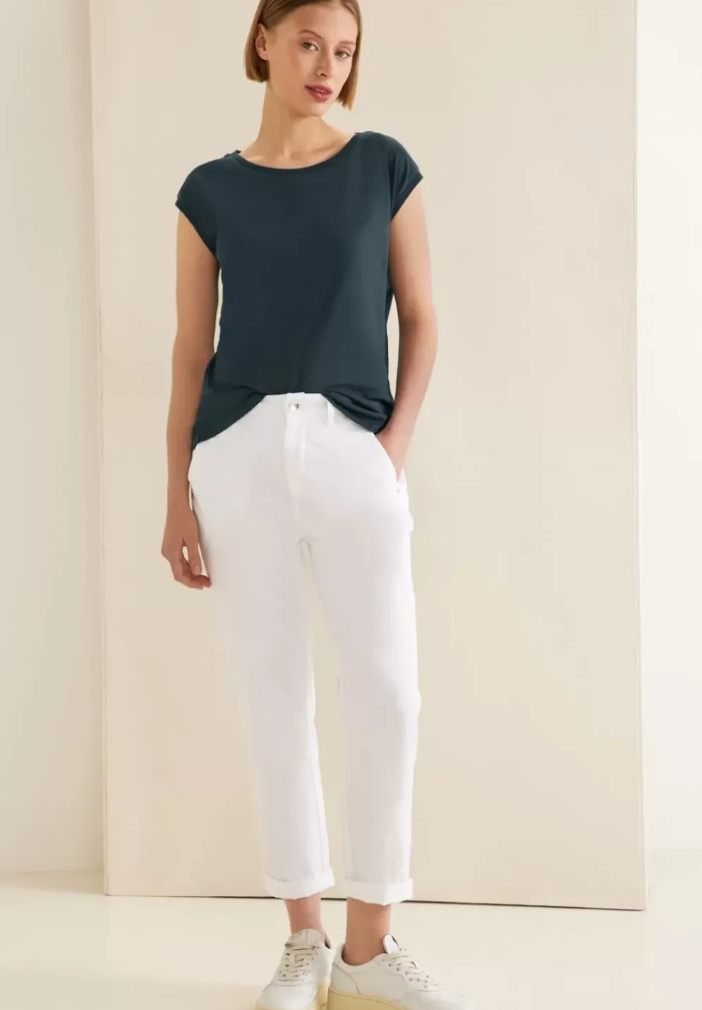 T-Shirt Mit Rippdetail