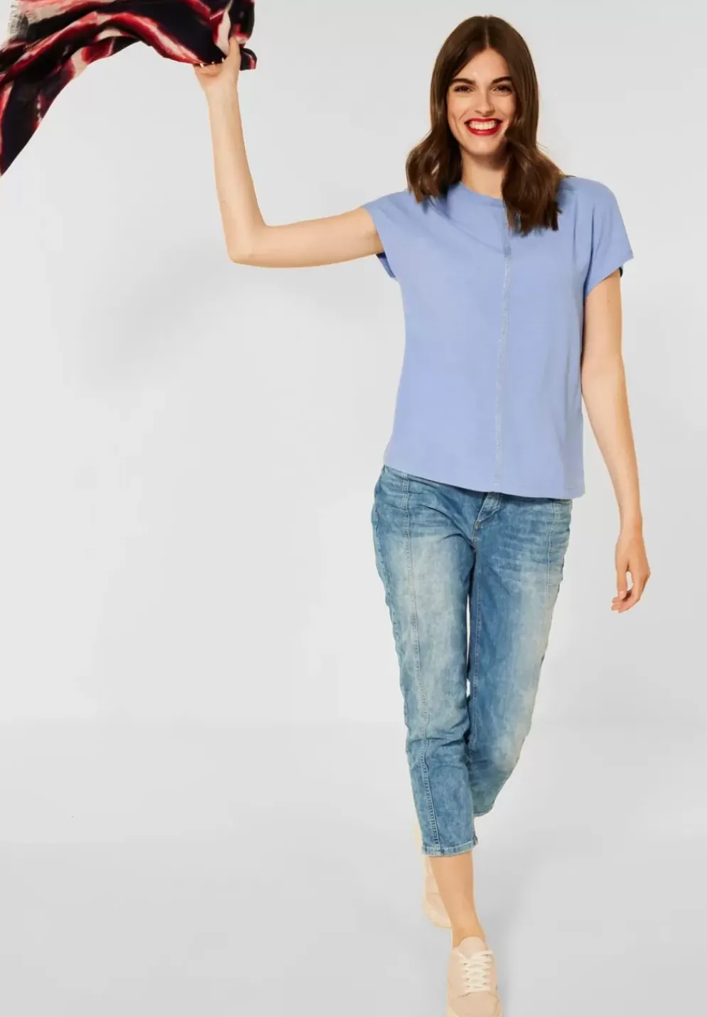 T-Shirt Mit Schimmerdetail