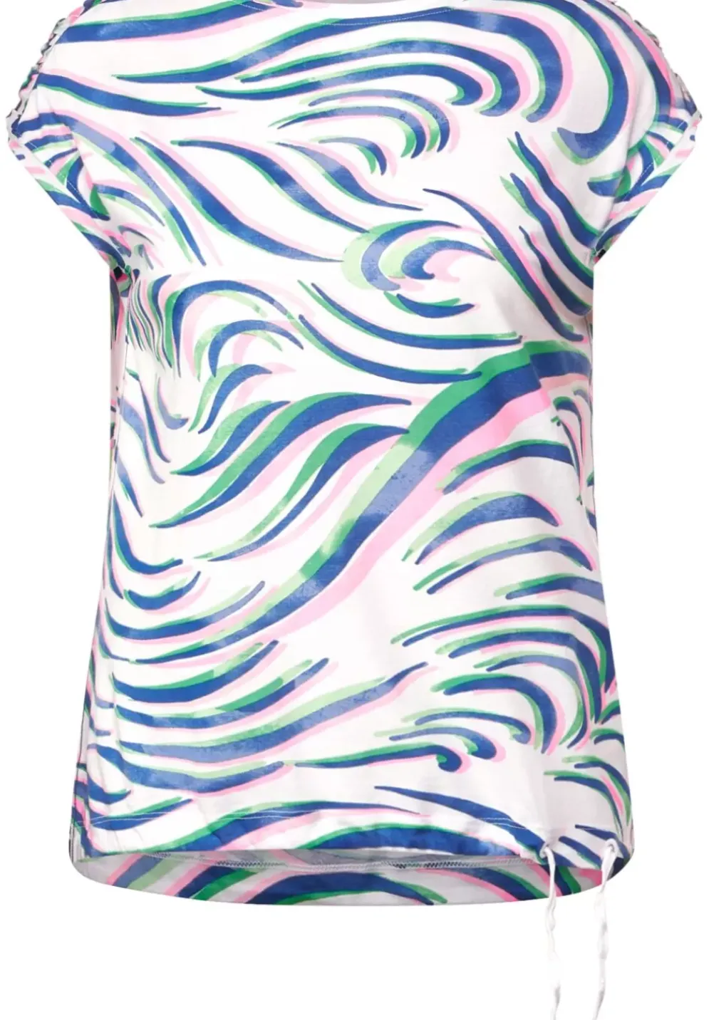 T-Shirt Mit Schulterraffung