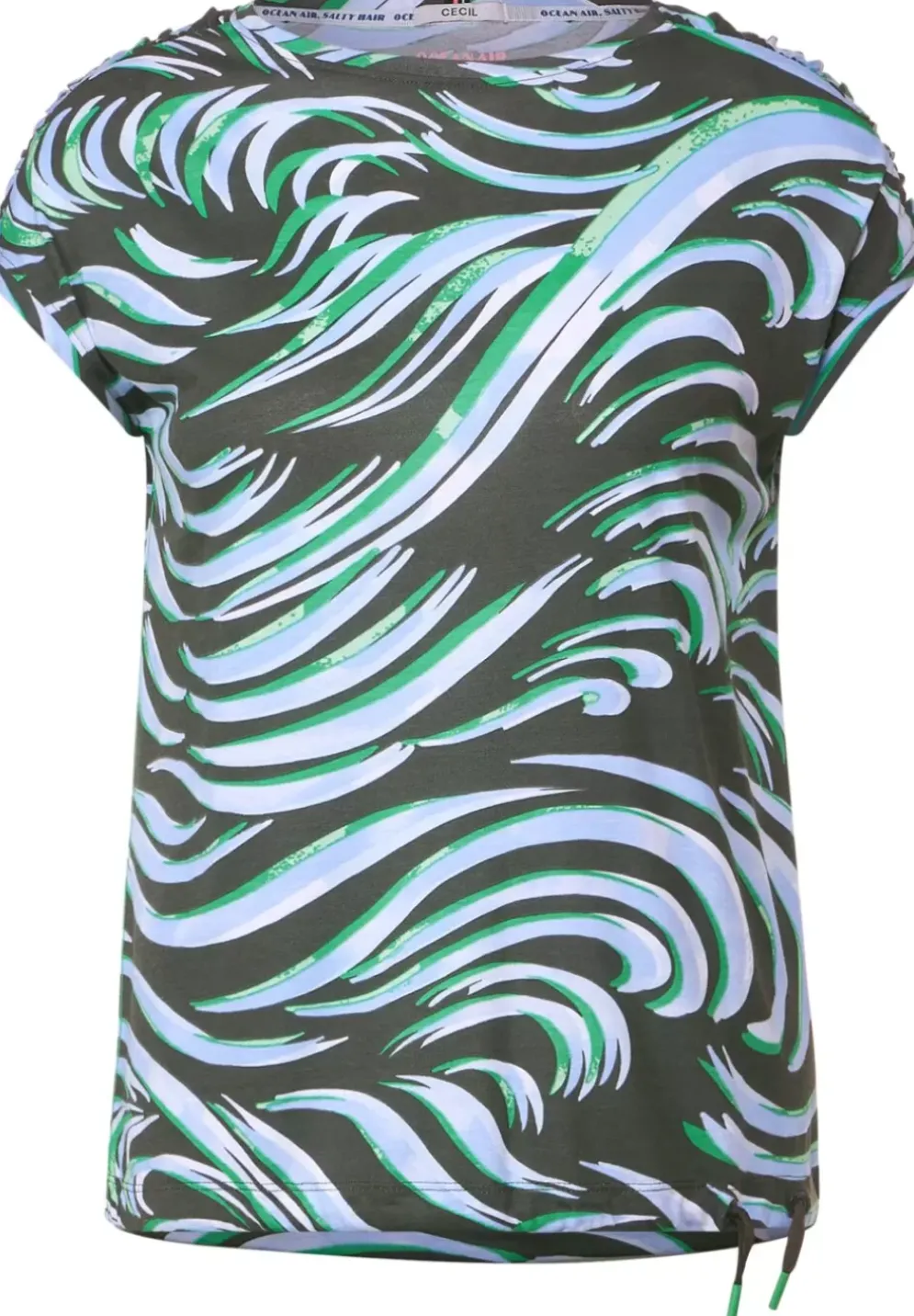 T-Shirt Mit Schulterraffung