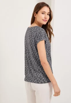T-Shirt Mit Smock Schultern