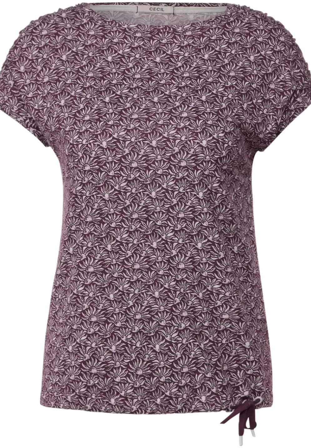 T-Shirt Mit Smock Schultern