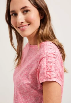 T-Shirt Mit Smock Schultern