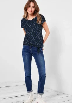T-Shirt Mit Smokdetails