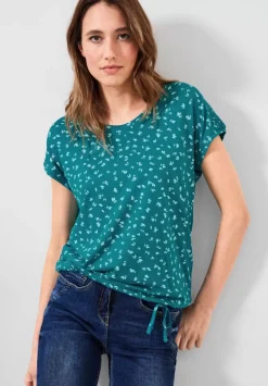 T-Shirt Mit Smokdetails