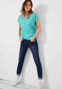 T-Shirt Mit Smokdetails