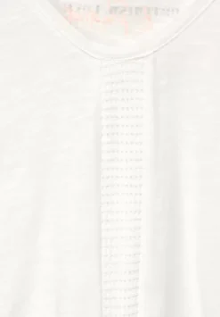 T-Shirt Mit Spitzeneinsatzen