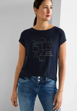 T-Shirt Mit Steinchenwording