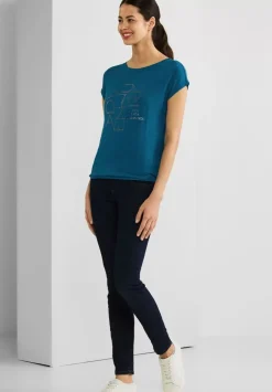 T-Shirt Mit Steinchenwording