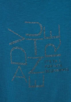 T-Shirt Mit Steinchenwording