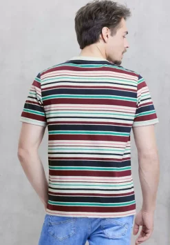 T-Shirt Mit Streifenmix