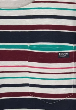 T-Shirt Mit Streifenmix