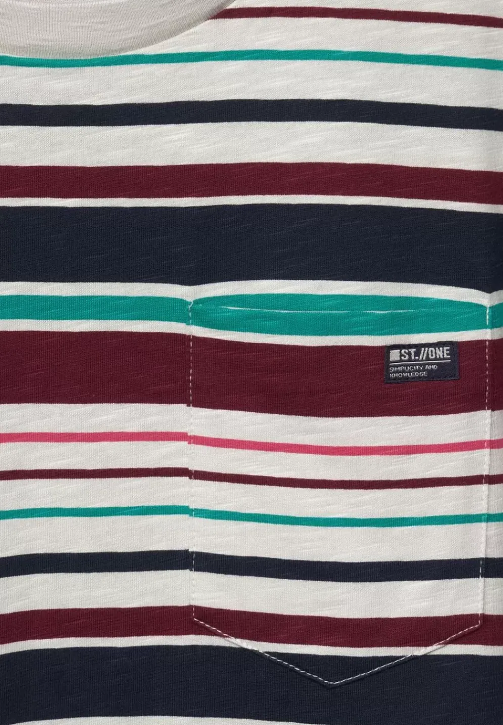 T-Shirt Mit Streifenmix