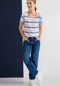T-Shirt Mit Streifenmuster