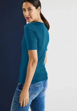 T-Shirt Mit V-Ausschnitt