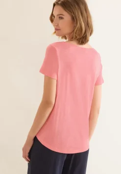 T-Shirt Mit V-Ausschnitt