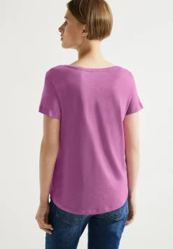 T-Shirt Mit V-Ausschnitt
