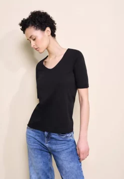 T-Shirt Mit V-Ausschnitt