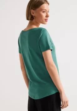 T-Shirt Mit V-Ausschnitt