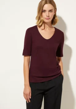 T-Shirt Mit V-Ausschnitt