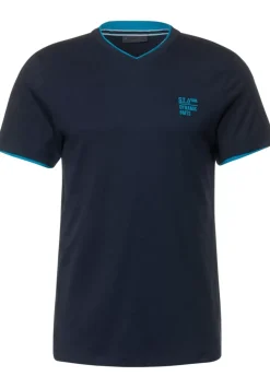 T-Shirt Mit V-Ausschnitt