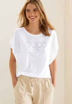 T-Shirt Mit Volantarmel