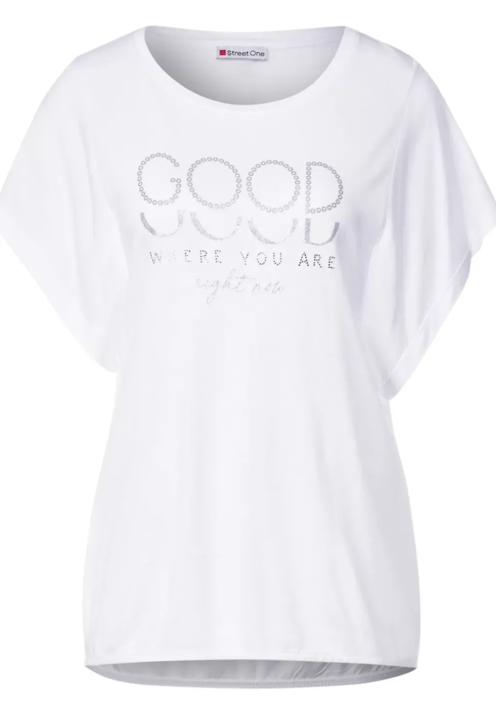 T-Shirt Mit Volantarmel
