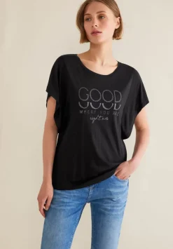 T-Shirt Mit Volantarmel