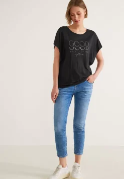 T-Shirt Mit Volantarmel
