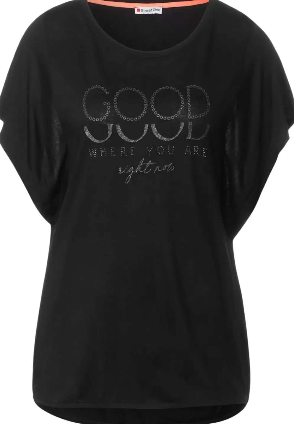 T-Shirt Mit Volantarmel
