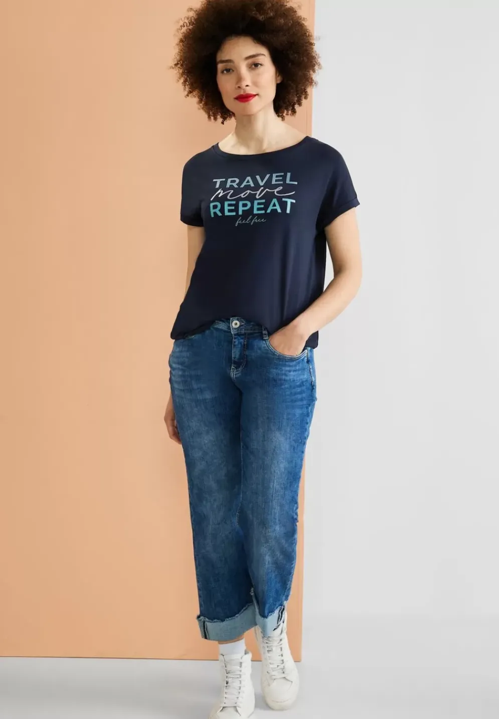 T-Shirt Mit Wording Print
