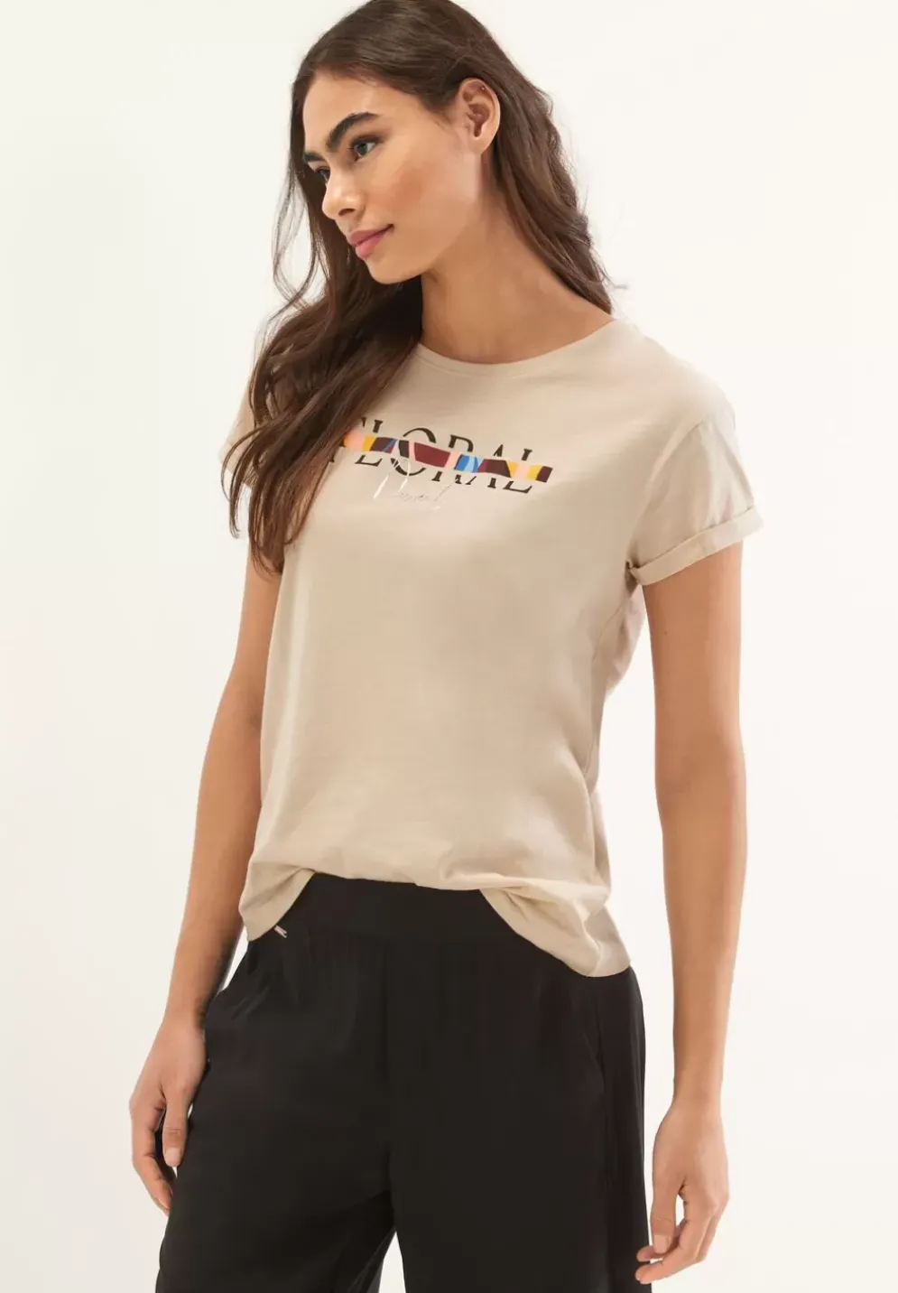 T-Shirt Mit Wording Print