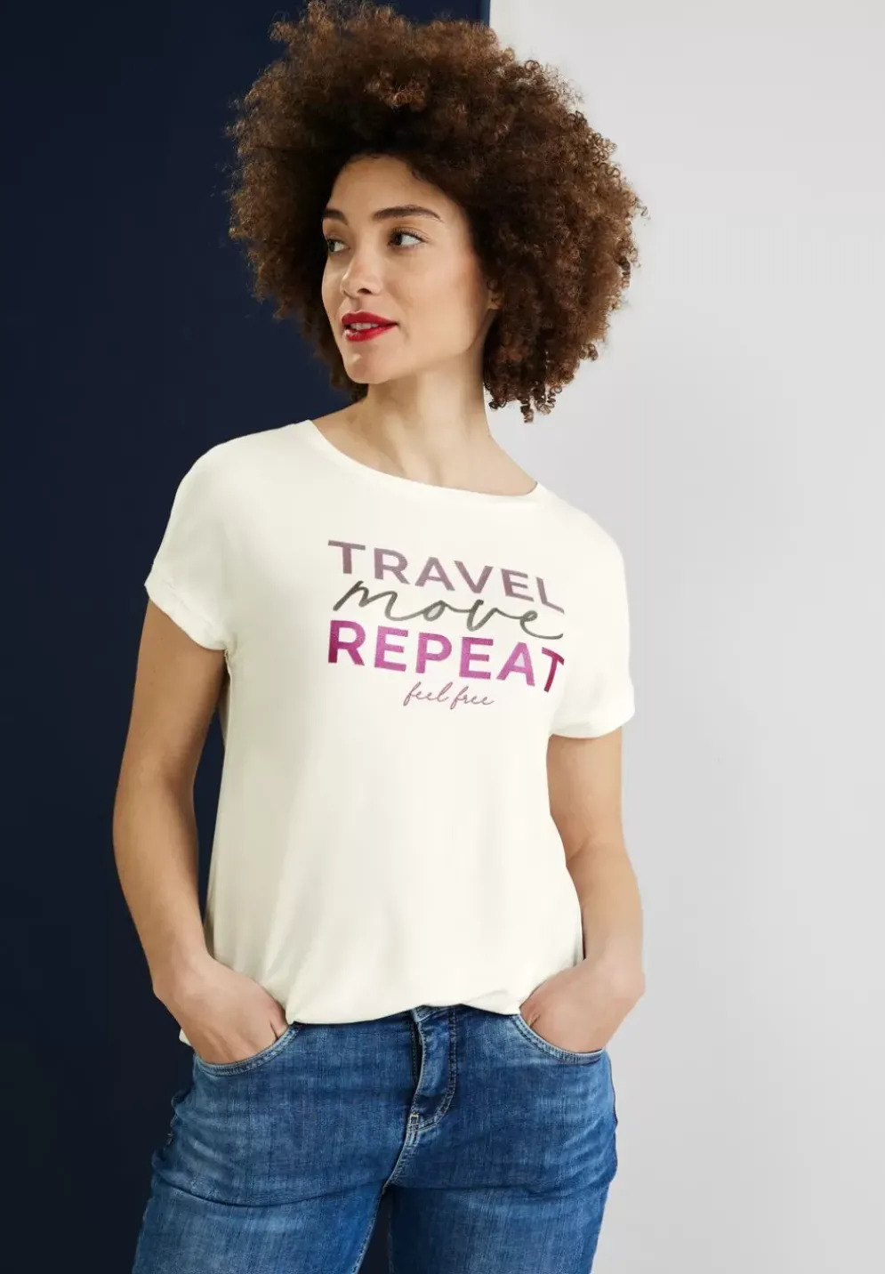 T-Shirt Mit Wording Print