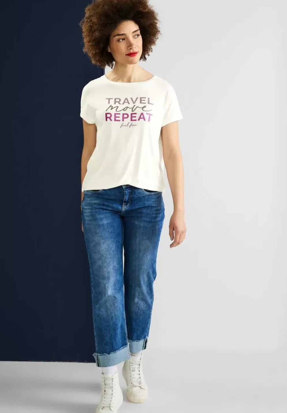 T-Shirt Mit Wording Print