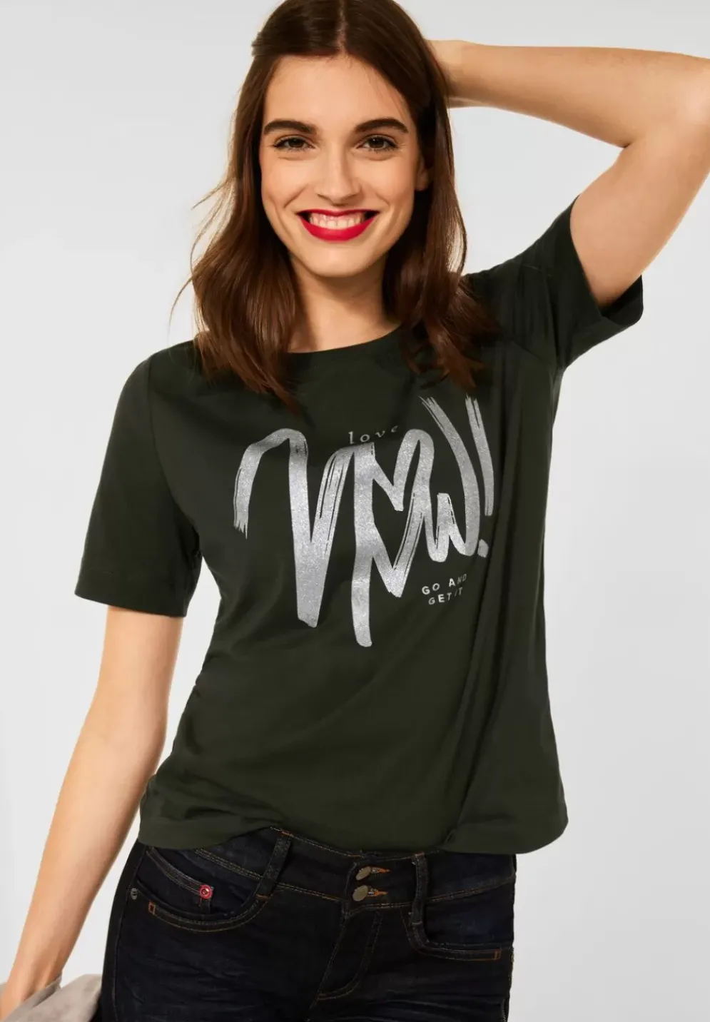 T-Shirt Mit Wordingprint
