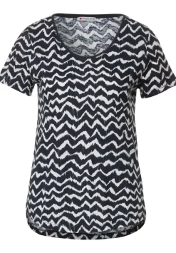T-Shirt Mit Zick Zack Print