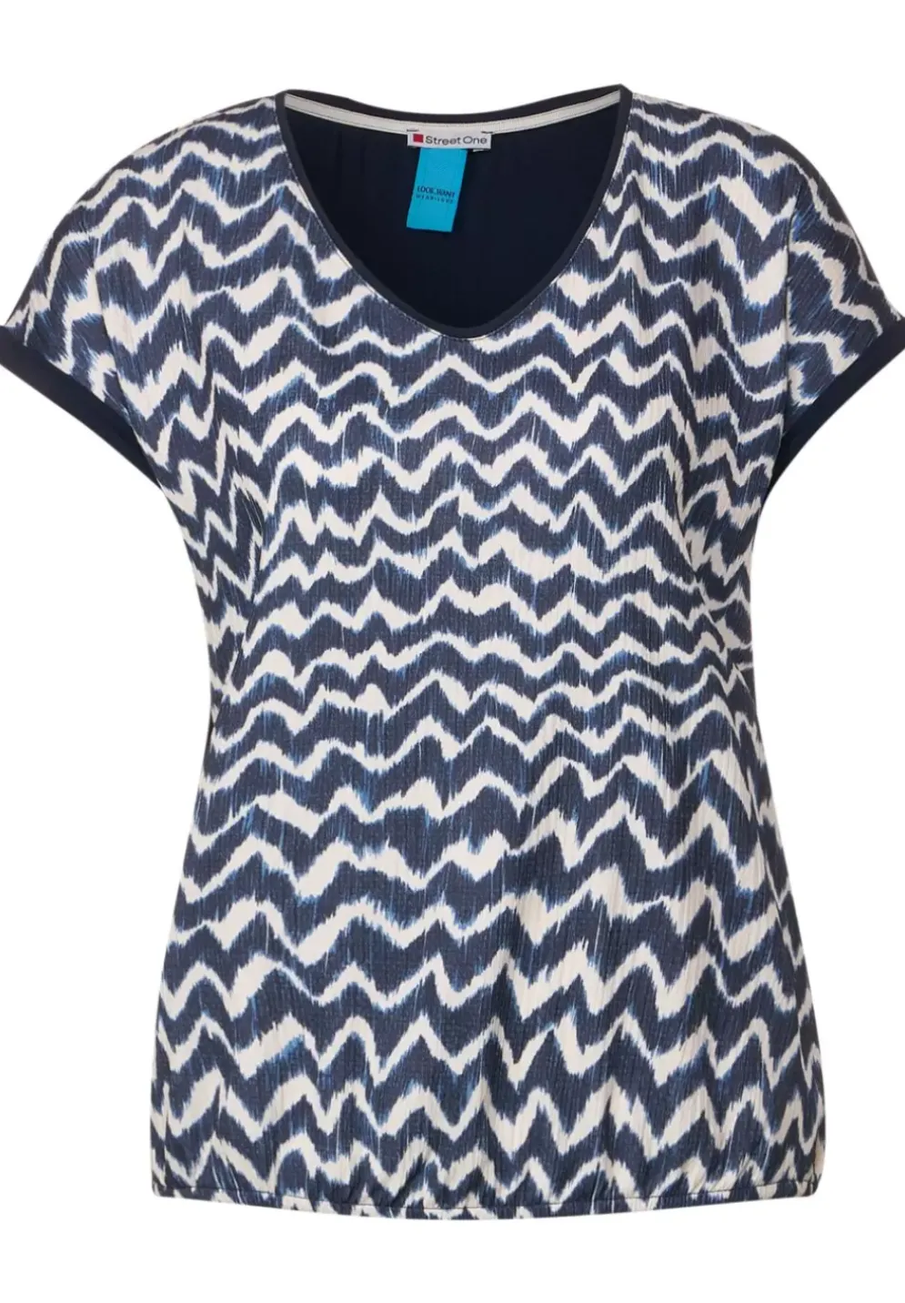 T-Shirt Mit Zick Zack Print