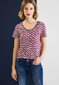 T-Shirt Mit Zick Zack Print