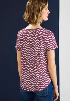T-Shirt Mit Zick Zack Print