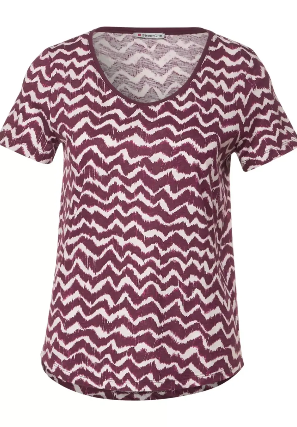 T-Shirt Mit Zick Zack Print